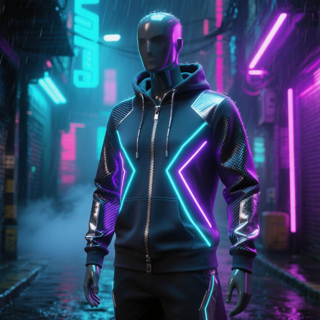 Cyber Drift sweatshirt, futuristic design